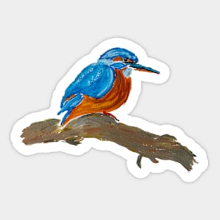 Gouache Kingfisher Sticker